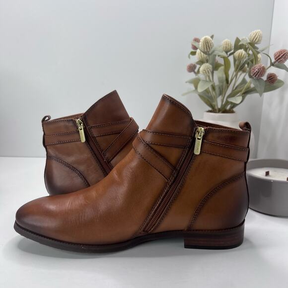 Pikolinos Puertollano W3C Ankle Boots Brown Side Zip Women EU 42/11.5 Tried On - Picture 5 of 8